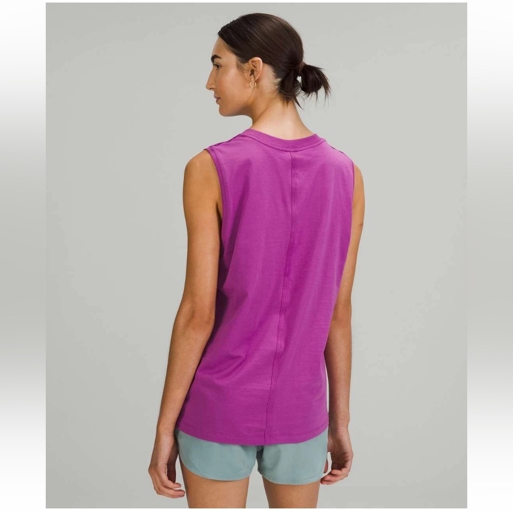 Lululemon Berry Pink All Yours Pima Cotton Tank Top Small - Picture 2 of 15